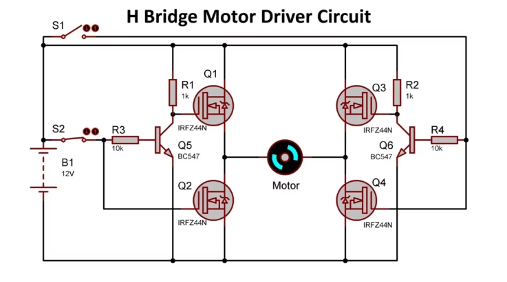H bridge motor driver image